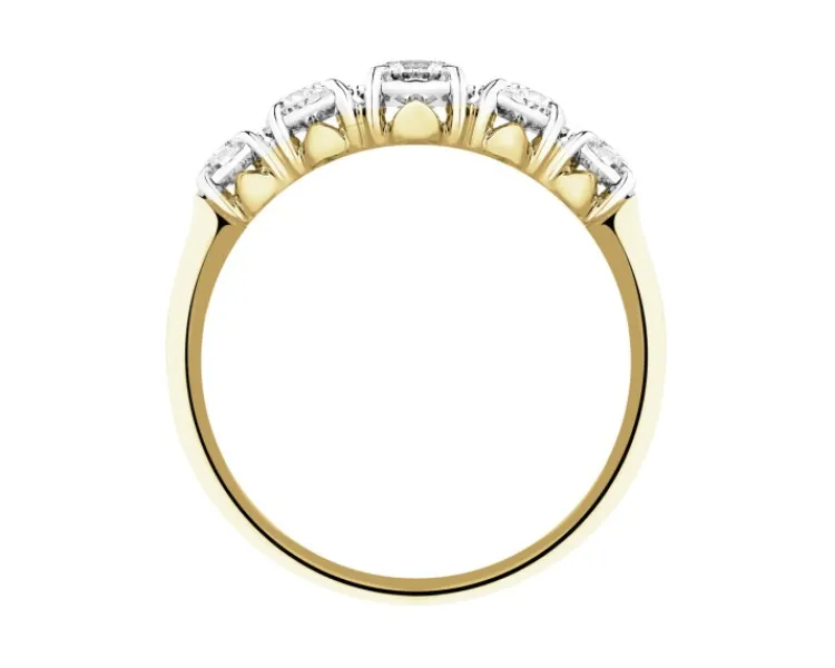 Apart Pierścionek z żółtego i białego złota z brylantami - 0,40 ct - próba 585< Pierścionki
