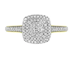 Apart Pierścionek z żółtego złota z diamentami - 0,25 ct - próba 585