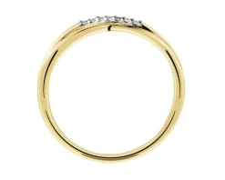 Apart Pierścionek z żółtego złota z diamentami - 0,03 ct - próba 375< Pierścionki