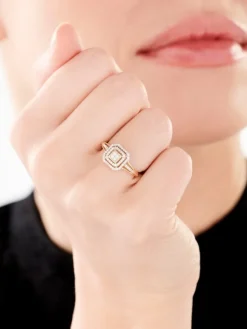 Apart Pierścionek z żółtego złota z brylantami - 0,26 ct - próba 585< Pierścionki