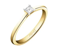 Clearance Apart Pierścionek z żółtego złota z diamentem - 0,18 ct - próba 585