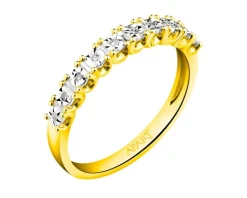 Apart Pierścionek z żółtego złota z diamentami - 0,03 ct - próba 375< Pierścionki
