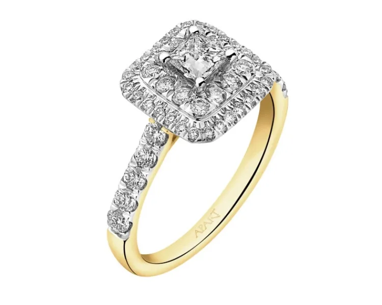 Apart Pierścionek z żółtego złota z diamentami - 1,00 ct - próba 585< Pierścionki