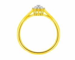 Apart Pierścionek z żółtego złota z diamentami - 0,07 ct - próba 585< Pierścionki