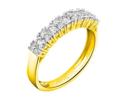 Online Apart Pierścionek z żółtego złota z brylantami - 0,50 ct - próba 585