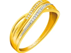 Apart Pierścionek z żółtego złota z diamentami - 0,04 ct - próba 585< Pierścionki