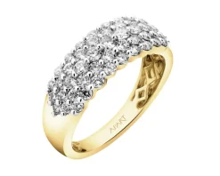 Outlet Apart Pierścionek z żółtego złota z brylantami - 1,00 ct - próba 585