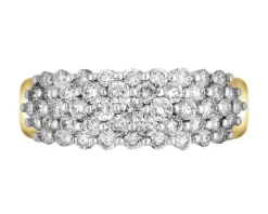 Outlet Apart Pierścionek z żółtego złota z brylantami - 1,00 ct - próba 585