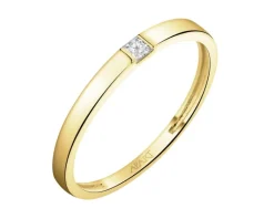 Sale Apart Pierścionek z żółtego złota z diamentem - 0,05 ct - próba 585