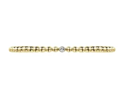 Hot Apart Pierścionek z żółtego złota z diamentem - 0,003 ct - próba 375
