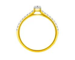 Outlet Apart Pierścionek z żółtego złota z diamentami - 0,40 ct - próba 585