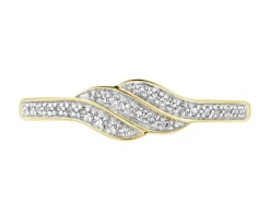 Apart Pierścionek z żółtego złota z diamentami - 0,06 ct - próba 375< Pierścionki