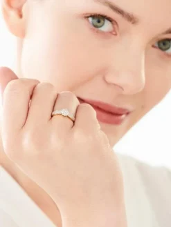 Clearance Apart Pierścionek z żółtego złota z diamentami - 0,24 ct - próba 585