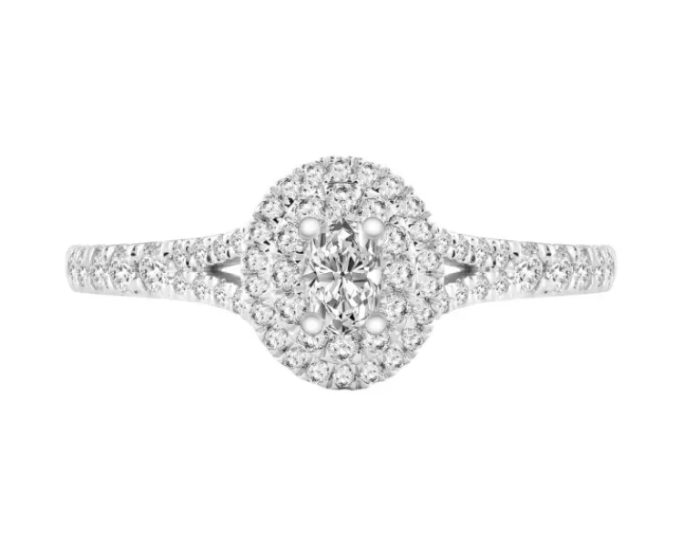 Sale Apart Pierścionek z żółtego złota z diamentami - 0,50 ct - próba 585