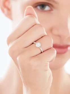 Sale Apart Pierścionek z żółtego złota z diamentami - 0,50 ct - próba 585