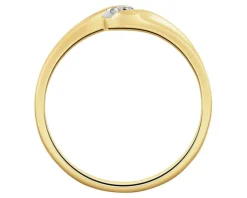 Discount Apart Pierścionek z żółtego złota z brylantem - 0,08 ct - próba 585