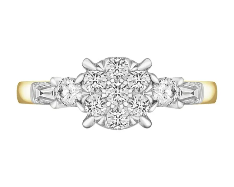 Best Apart Pierścionek z żółtego złota z diamentami - 0,50 ct - próba 585