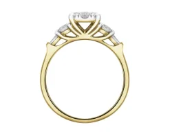 Best Apart Pierścionek z żółtego złota z diamentami - 0,50 ct - próba 585