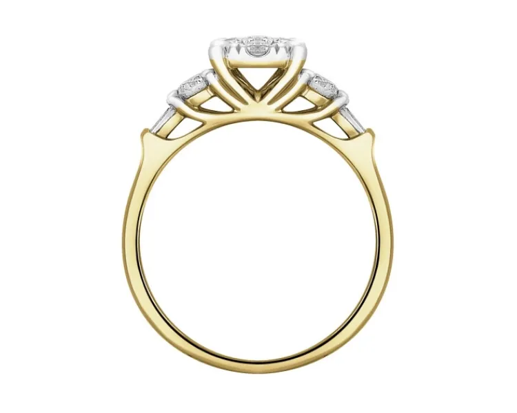 Best Apart Pierścionek z żółtego złota z diamentami - 0,50 ct - próba 585