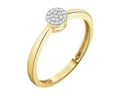 Clearance Apart Pierścionek z żółtego złota z diamentami - 0,06 ct - próba 585