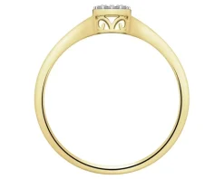 Clearance Apart Pierścionek z żółtego złota z diamentami - 0,06 ct - próba 585