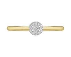 Clearance Apart Pierścionek z żółtego złota z diamentami - 0,06 ct - próba 585