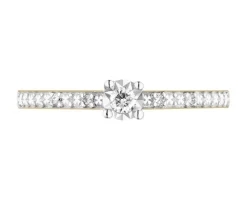 Clearance Apart Pierścionek z żółtego złota z diamentami - 0,06 ct - próba 375