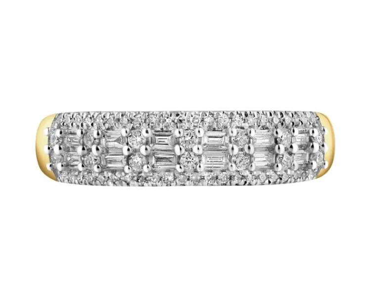 Apart Pierścionek z żółtego złota z diamentami - 0,33 ct - próba 585< Pierścionki