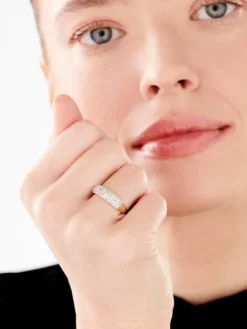 Apart Pierścionek z żółtego złota z diamentami - 0,33 ct - próba 585< Pierścionki