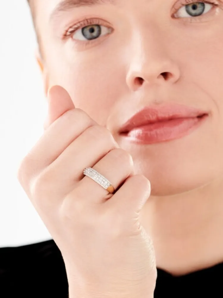 Apart Pierścionek z żółtego złota z diamentami - 0,33 ct - próba 585< Pierścionki