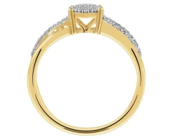 Apart Pierścionek z żółtego złota z diamentami - 0,14 ct - próba 585< Pierścionki