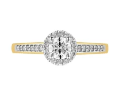 Apart Pierścionek z żółtego złota z brylantami - 0,48 ct - próba 750< Pierścionki
