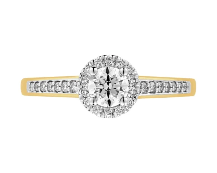 Apart Pierścionek z żółtego złota z brylantami - 0,48 ct - próba 750< Pierścionki