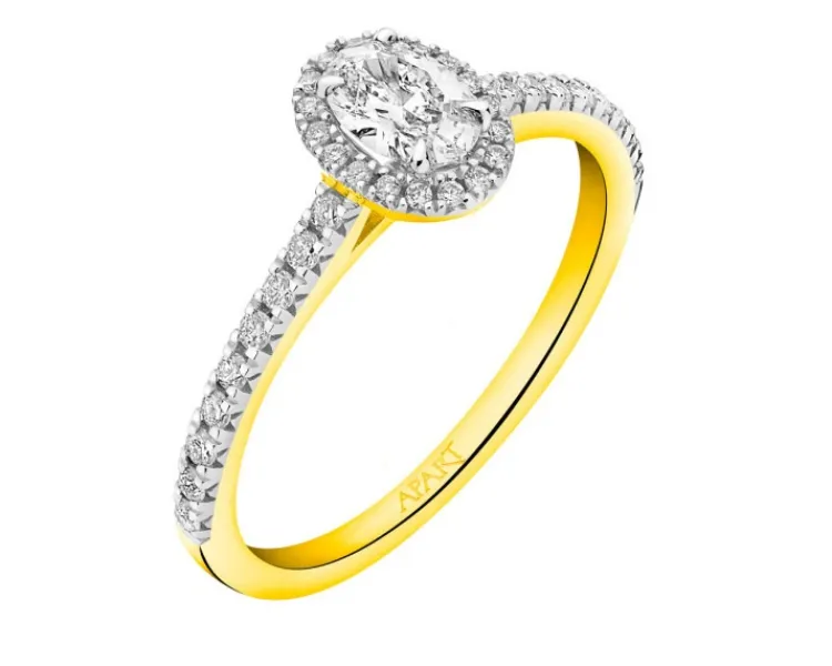Best Apart Pierścionek z żółtego złota z diamentami - 0,52 ct - próba 585
