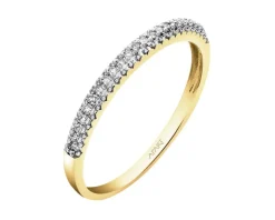 Apart Pierścionek z żółtego złota z diamentami - 0,06 ct - próba 585< Pierścionki