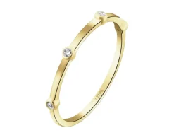 Apart Pierścionek z żółtego złota z diamentami - 0,03 ct - próba 375< Pierścionki