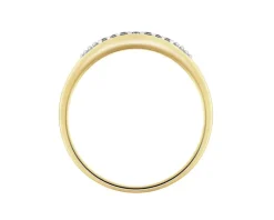 Discount Apart Pierścionek z żółtego złota z brylantami - 0,05 ct - próba 375