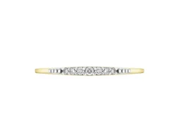 Discount Apart Pierścionek z żółtego złota z brylantami - 0,05 ct - próba 375