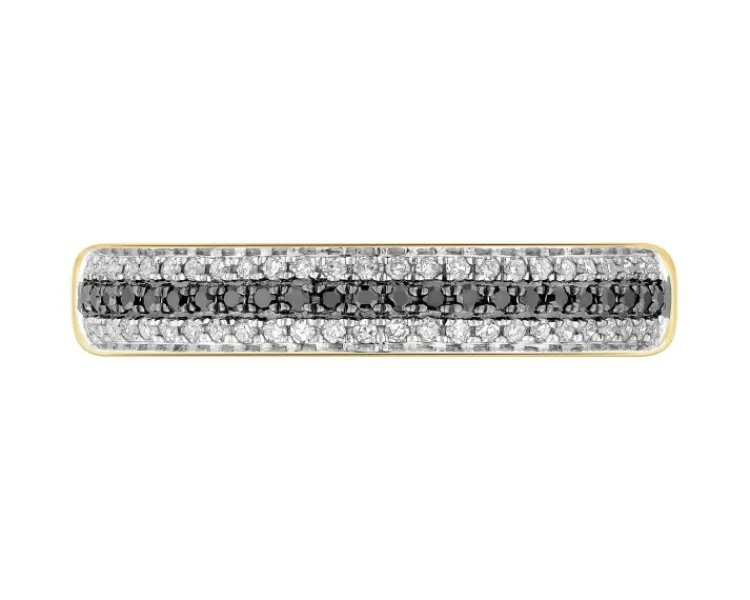 Apart Pierścionek z żółtego złota z diamentami - 0,15 ct - próba 585< Wszystkie