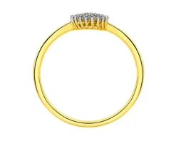 Sale Apart Pierścionek z żółtego złota z diamentami - 0,10 ct - próba 585