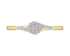 Apart Pierścionek z żółtego złota z diamentami - 0,06 ct - próba 375< Pierścionki