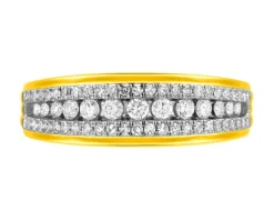 Hot Apart Pierścionek z żółtego złota z diamentami - 0,43 ct - próba 585