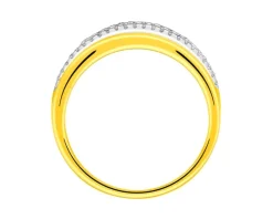 Hot Apart Pierścionek z żółtego złota z diamentami - 0,43 ct - próba 585