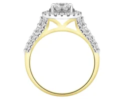 Hot Apart Pierścionek z żółtego złota z brylantami - 1,00 ct - próba 585