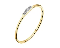 Apart Pierścionek z żółtego złota z diamentami - 0,01 ct - próba 585< Wszystkie