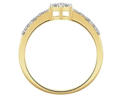 Hot Apart Pierścionek z żółtego złota z diamentami - 0,17 ct - próba 585