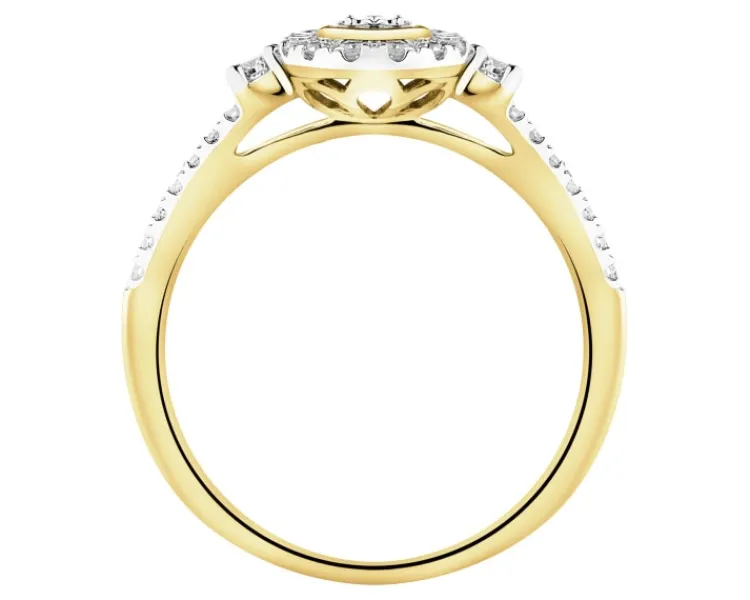 Apart Pierścionek z żółtego złota z diamentami - 0,29 ct - próba 585< Wszystkie