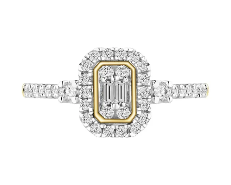 Apart Pierścionek z żółtego złota z diamentami - 0,29 ct - próba 585< Wszystkie