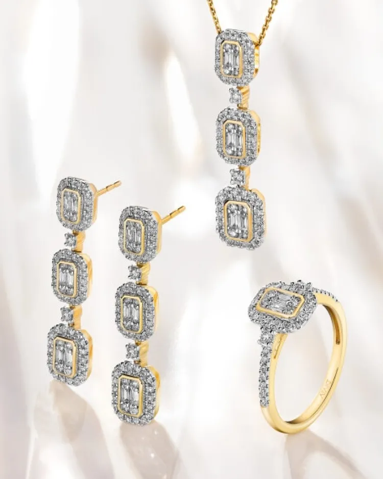 Apart Pierścionek z żółtego złota z diamentami - 0,29 ct - próba 585< Wszystkie