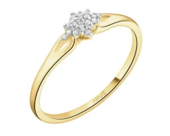 Apart Pierścionek z żółtego złota z diamentami - 0,04 ct - próba 375< Wszystkie
